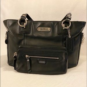 COACH • Black Leather Purse & Wallet